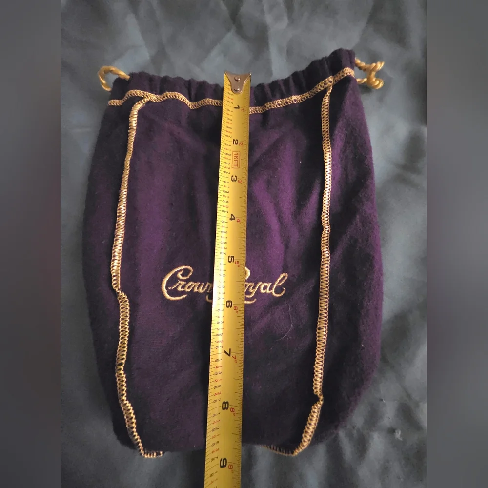 Crown Royal Blue Velvet Bag, With Gold Drawstrings